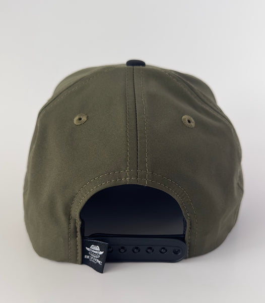 Olive Green Rope Hat With Black Logo