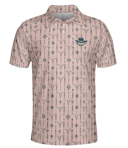Arrows and Skulls Peach Polo