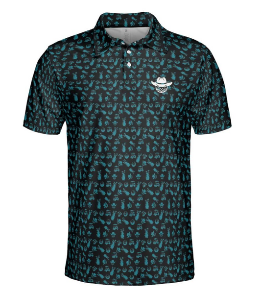 Golf Days Black Polo