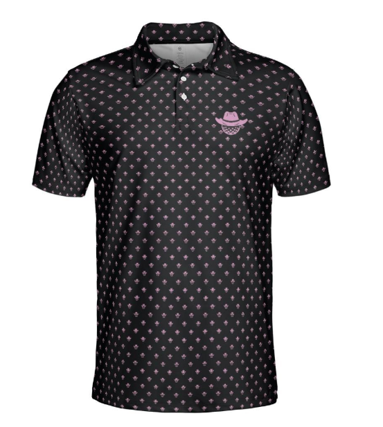 Reride Logo Pink and Black Polo