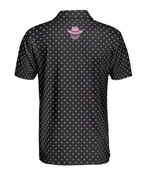 Reride Logo Pink and Black Polo