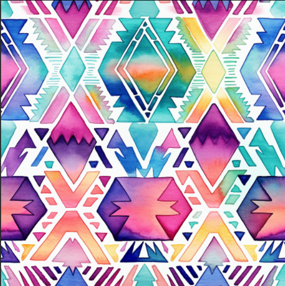 Aztec Watercolor Pattern
