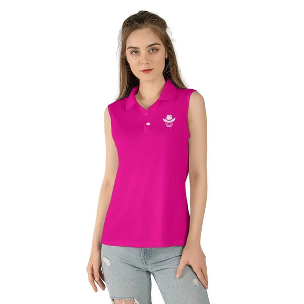 Women's Solid Pink Polo Merchize